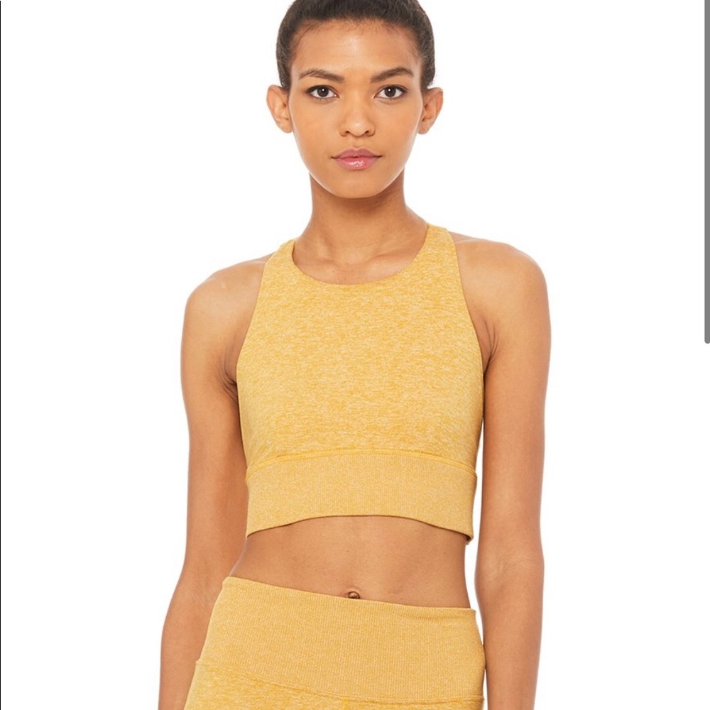 Alo Yoga Yellow Sports Bra